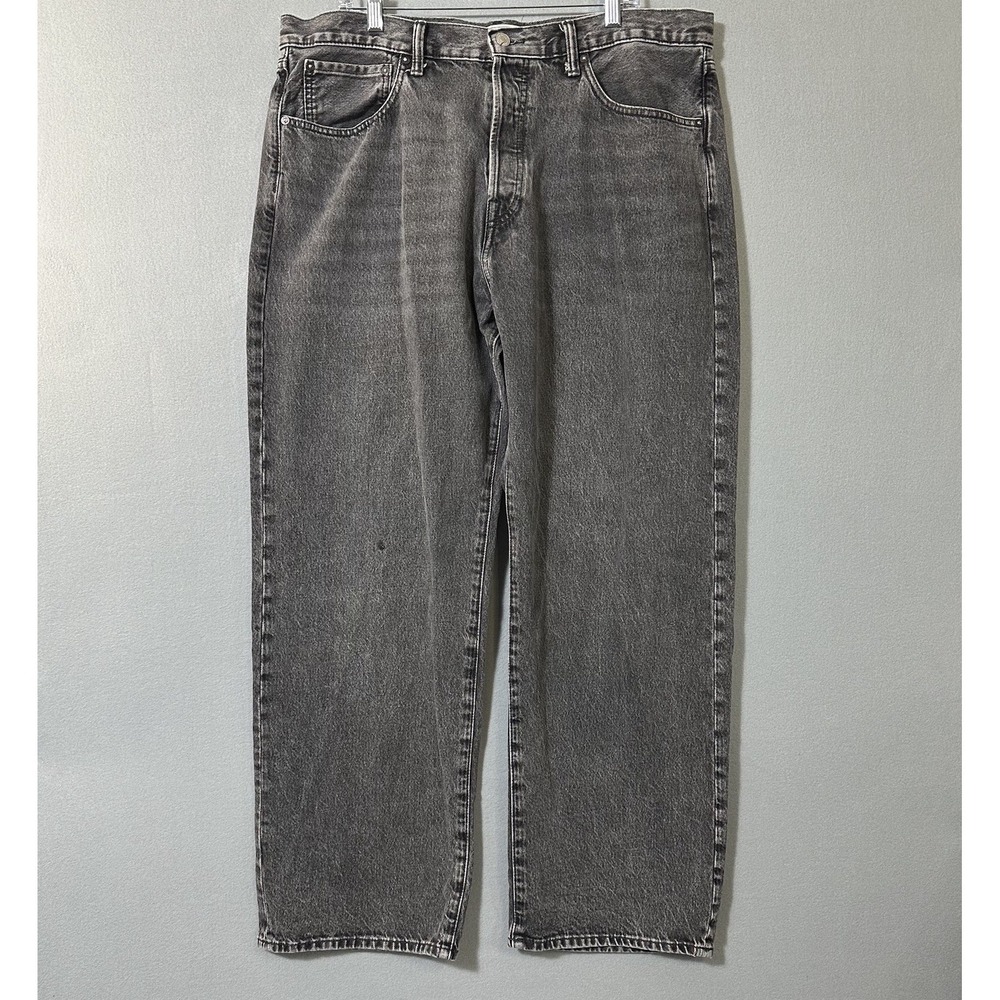 Gap 90s Loose Denim Jeans Faded Black Button Fly Grunge Skater Men's 38x32